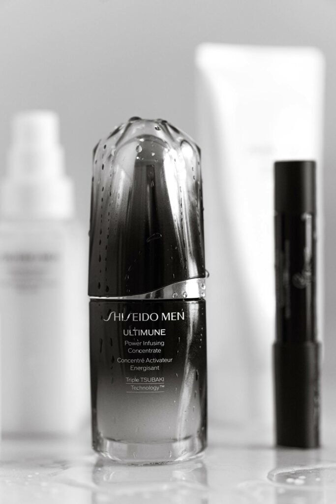 Photographie commerciale parfum packshot à Rennes par Sébastien Marchand pour Shiseido